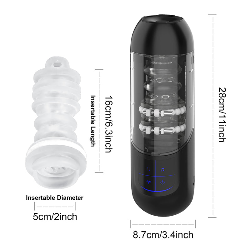 XT12 Waterproof Stroker Thrusting Vibrating Fast Charging