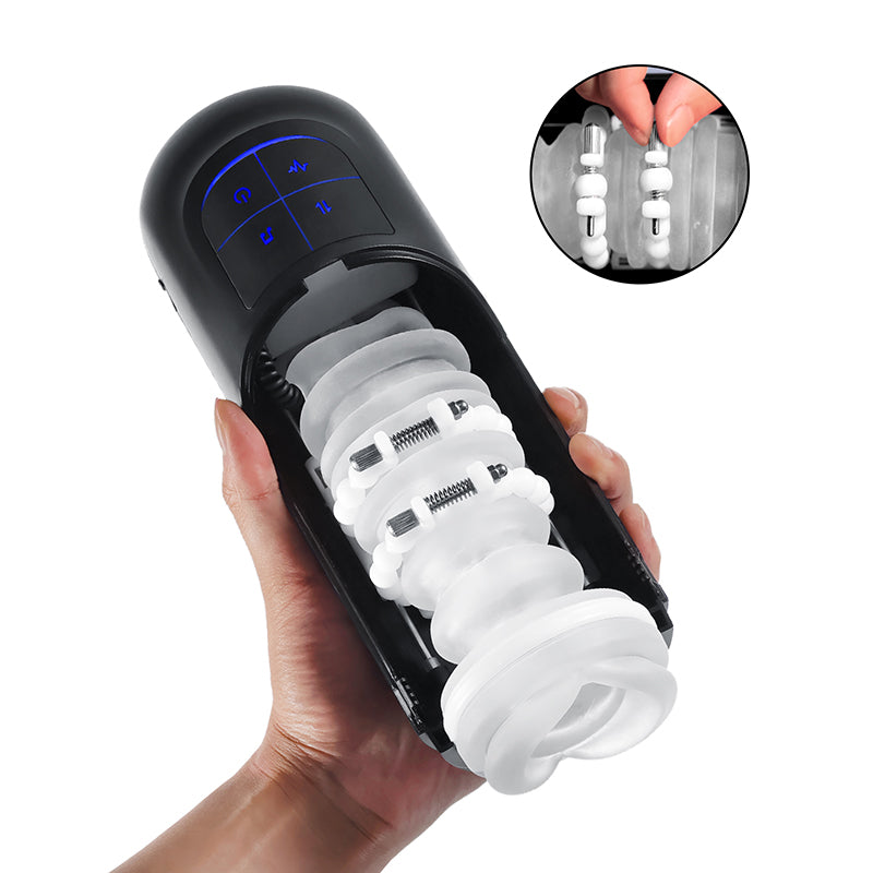 XT12 Waterproof Stroker Thrusting Vibrating Fast Charging