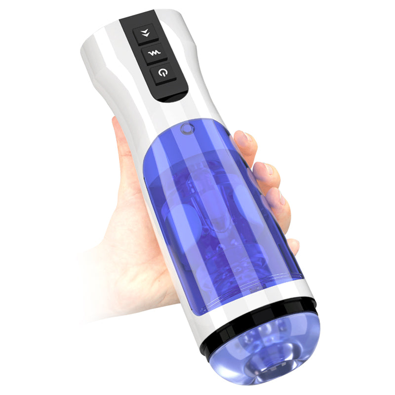 Masturbador masculino vibrador XT23 con base de calentamiento con desinfección UV 