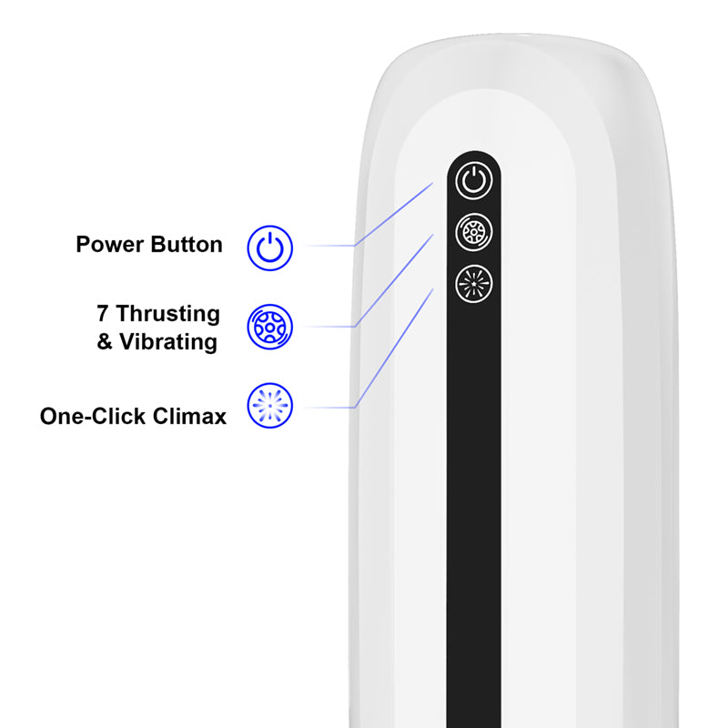 Masturbador automático con vibración XT3 y base calefactora resistente al agua 