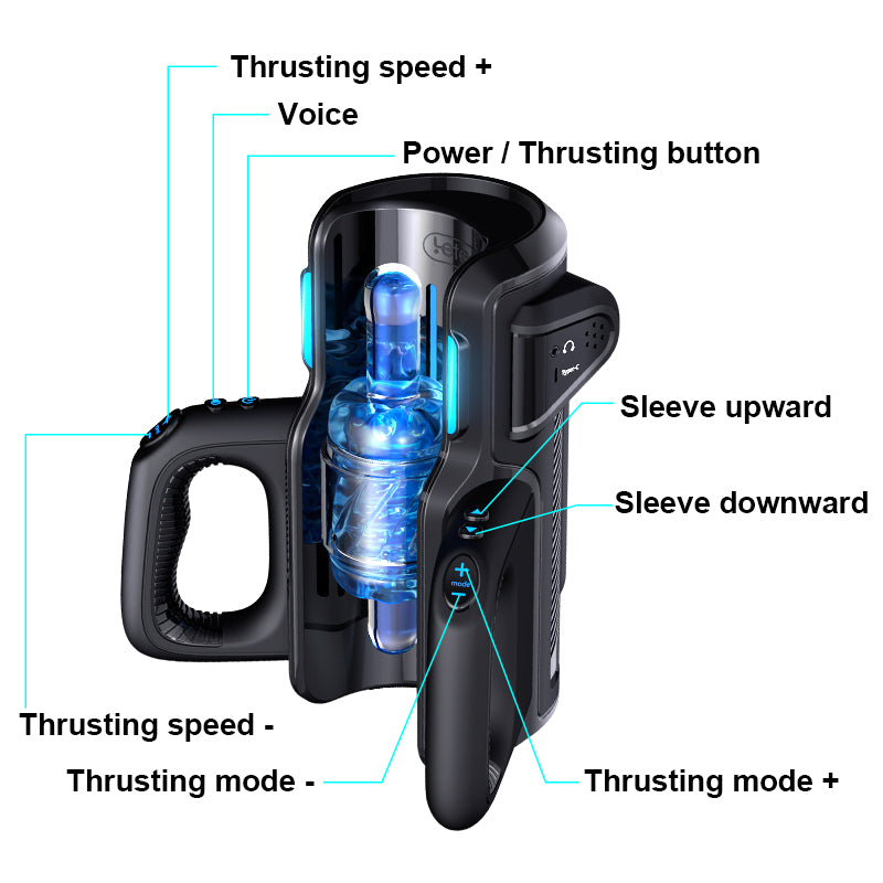 XT5 Auto Quickshot Stroker With 2 Sleeves 10 Modes & 10 Speeds