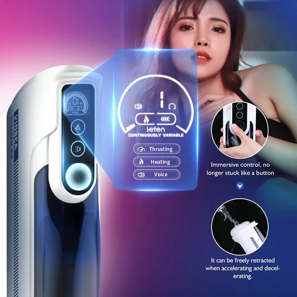 XT9 Plus Realistic Male Stroker 10 Thrusting & Rocking Heating Voice